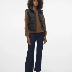 Doudoune sans manches en polyester noir Klea Ione
