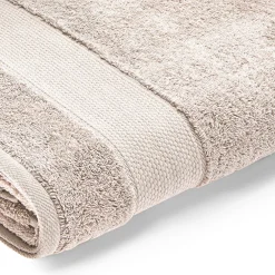 Drap de bain en coton RANGER 620 g/m² - Taille 70 x 140 cm - Gris pierre