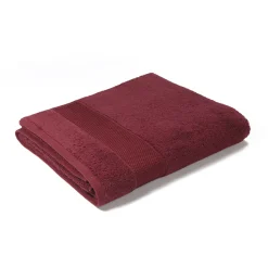 Drap de bain en coton RANGER 620 g/m² - Taille 70 x 140 cm - Bordeaux