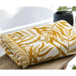 Drap de bain en coton TARZANY ocre