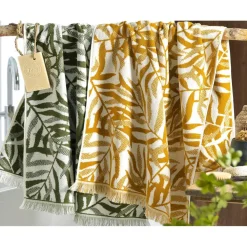 Drap de bain en coton TARZANY ocre