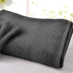 Drap de bain Gris foncé en Coton CLAIRE