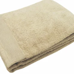 Drap de bain micro-coton 600 gr/m² uni Sable