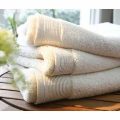 Drap de bain micro-coton 600 grm² uni Blanc des Vosges - Blanc