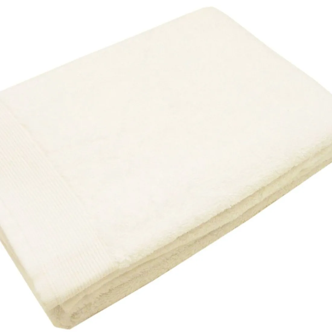Drap de bain micro-coton 600 gr/m² uni Ivoire