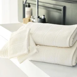 Drap de pain coton velours éponge ivoire ALICIASERV