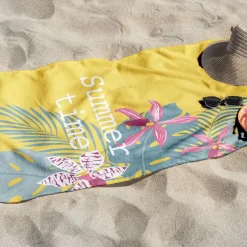 Drap de Plage 90 x 170 IMPRIME PLACE Jaune