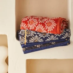 Drap de plage imprimé en jacquard de coton Orange