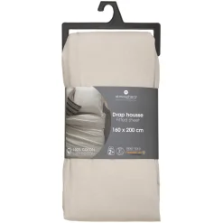 Drap Housse B30 160x200cm 2 places en beige lin
