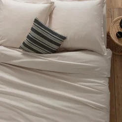 Drap Housse B30 160x200cm 2 places en beige lin