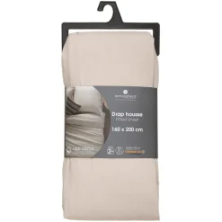 Drap Housse B30 160x200cm 2 places en beige lin