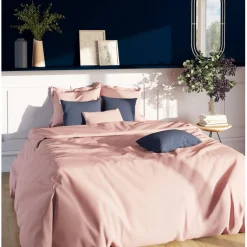 Drap housse grand bonnet Coton TERTIO® - Rose blush