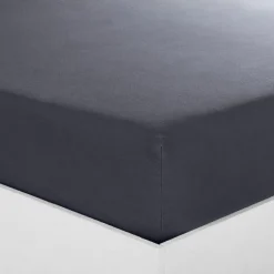 Drap housse sommier articulé coton TERTIO® - Gris anthracite