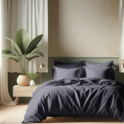 Drap plat coton TERTIO® - Anthracite