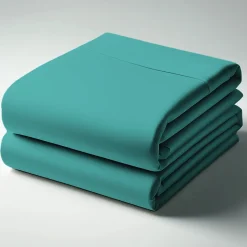 Drap plat coton TERTIO® - vert émeraude
