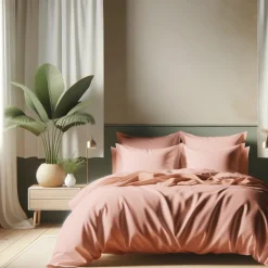 Drap plat Coton TERTIO® -Rose blush