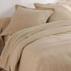 Drap plat en flanelle LAUREAT beige