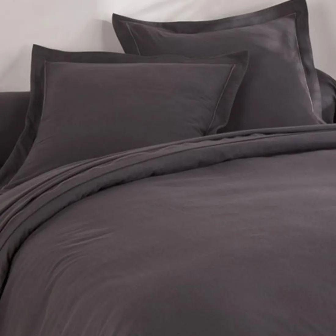 Drap plat en flanelle LAUREAT anthracite