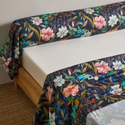Drap plat en satin coton GIARDINO Nuit