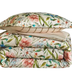Drap plat en satin de coton GIARDINO Naturel