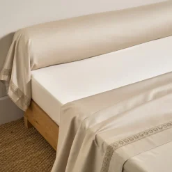 Drap plat en satin de coton HERITAGE Chanvre