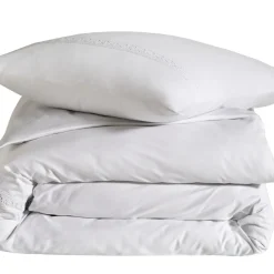 Drap plat en satin de coton HERITAGE Blanc