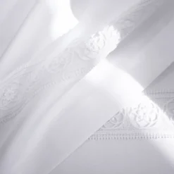 Drap plat en satin de coton HERITAGE Blanc