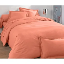 Drap plat FLANELLE UNI pêche en flanelle