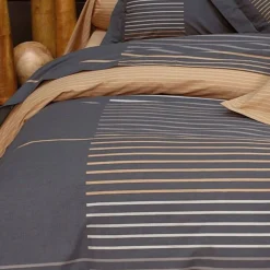 Drap plat imprimé fines rayures - Multicolore