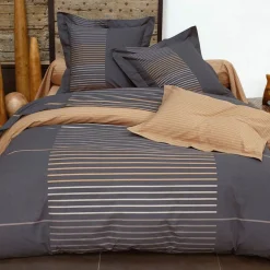 Drap plat imprimé fines rayures - Multicolore