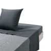 Drap plat imprimée en microfibre, ALBAN ,Bleu
