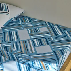 Drap plat LIVIO - Bleu grisé