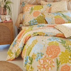 Drap plat motif bouquet de fleurs POESIE