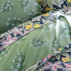 Drap plat motif fleurs CUEILLETTE multicolore