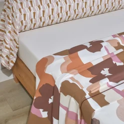 Drap plat percale POP TERRA COTA