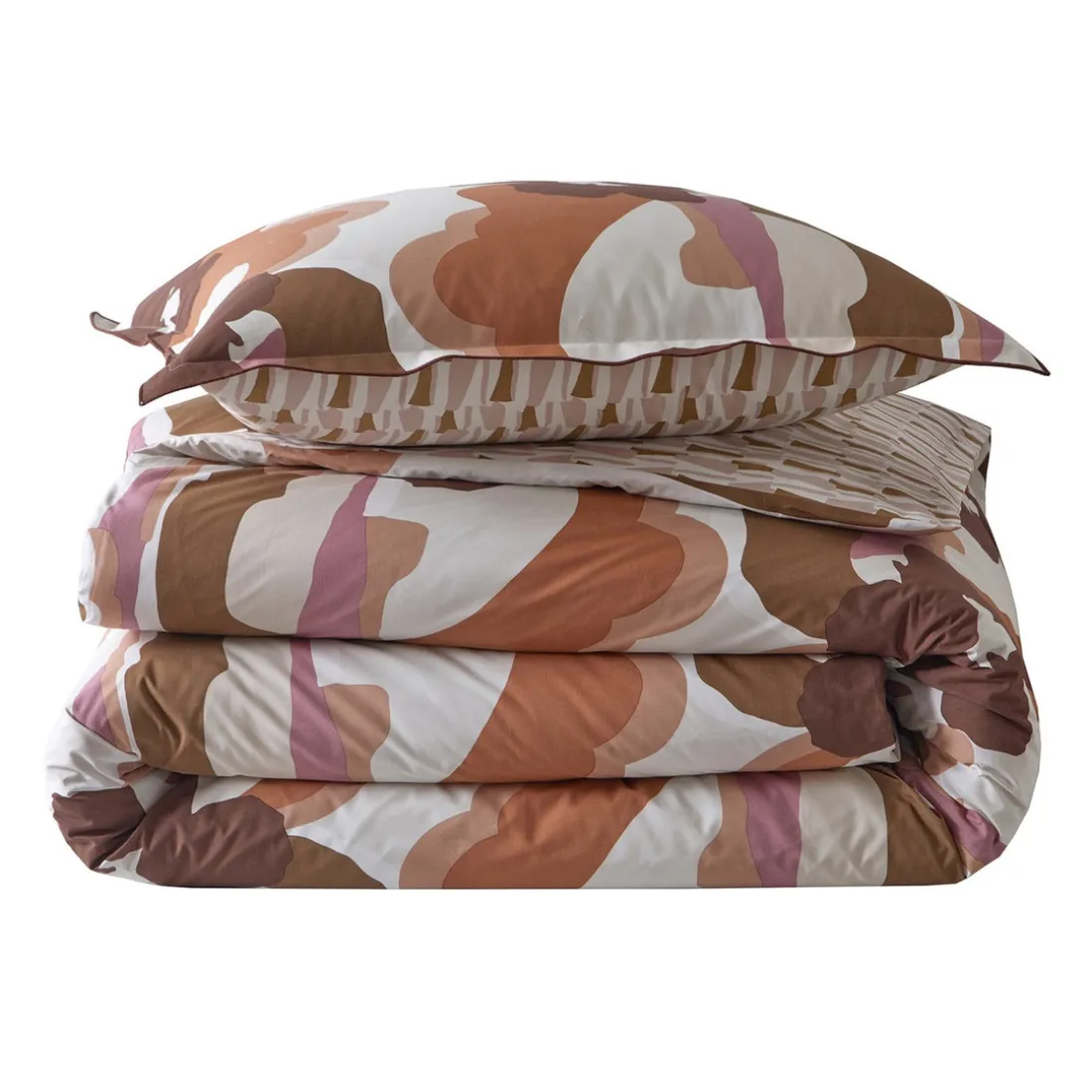 Drap plat percale POP TERRA COTA