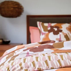 Drap plat percale POP TERRA COTA