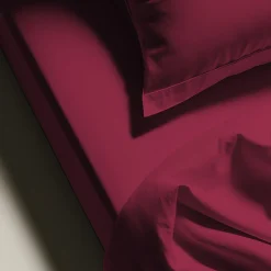 Drap plat percale coton TERTIO® - bordeaux
