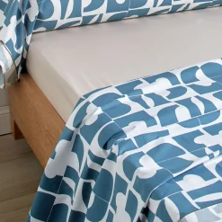 Drap plat percale CRAFT Bleu paon