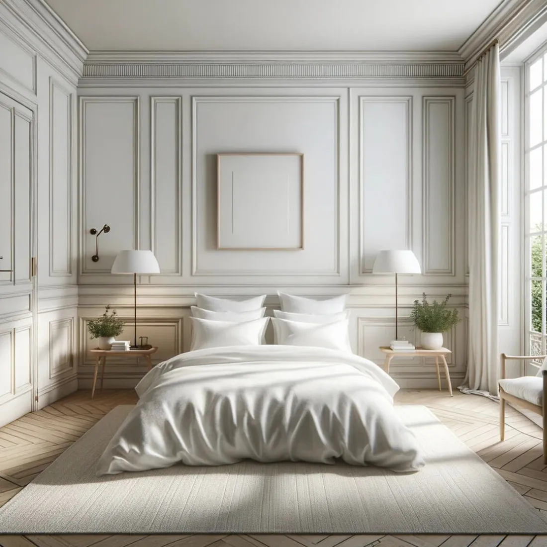 Drap plat percale de coton TERTIO® - Blanc