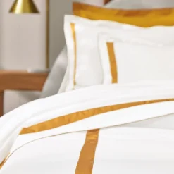 Drap plat percale de coton mercerisée EGERIE Ambre