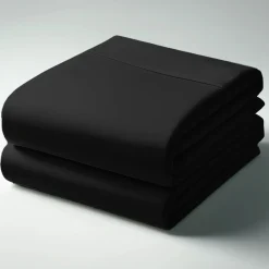 Drap plat percale de coton TERTIO® - Noir