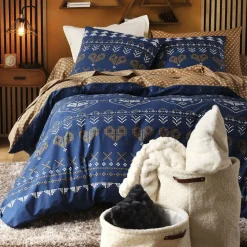 Drap plat RECIT D'HIVER-bleu