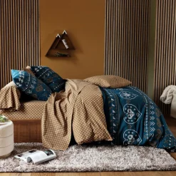 Drap plat RECIT D'HIVER-bleu