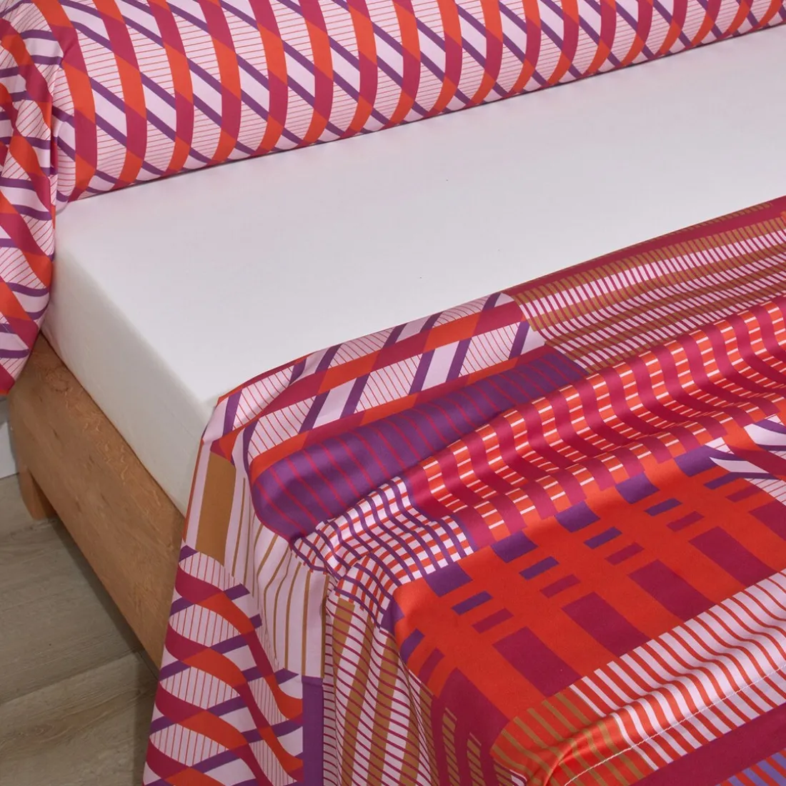 Drap plat satin FUSION Ultraviolet