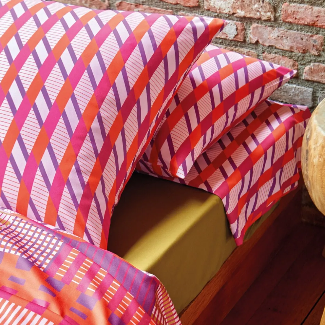 Drap plat satin FUSION Ultraviolet