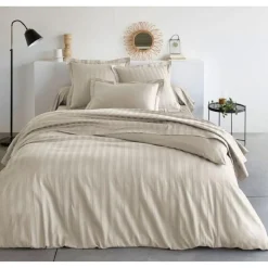 Drap plat satin de coton TERTIO® - écru