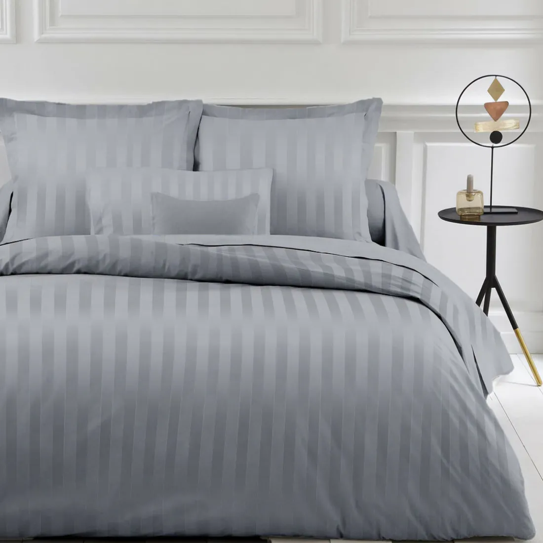 Drap plat satin de coton TERTIO® - galet