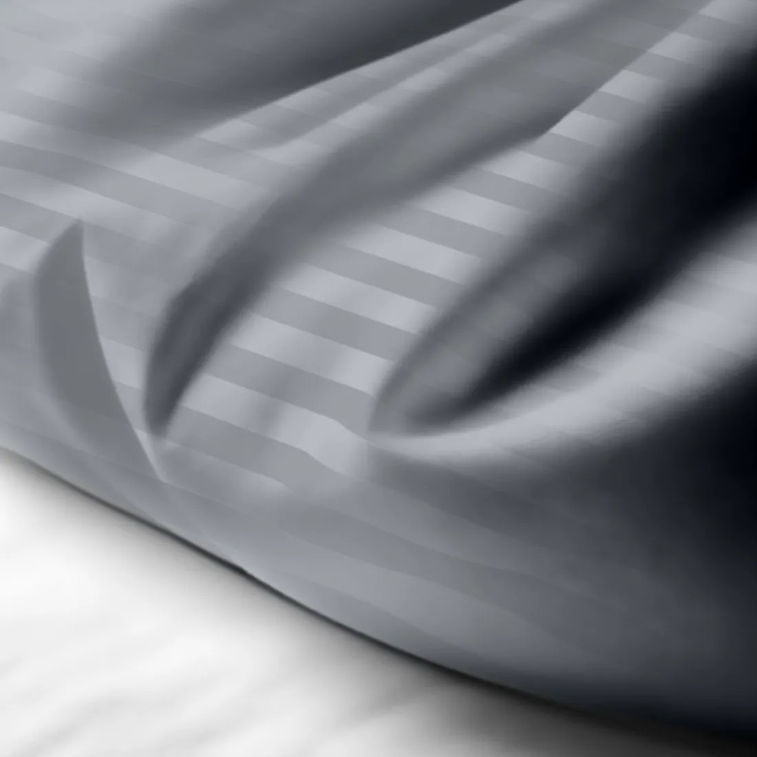 Drap plat satin de coton TERTIO® - galet