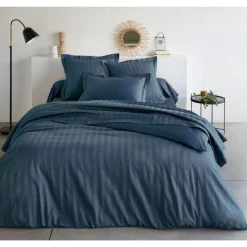 Drap plat satin de coton TERTIO® - bleu